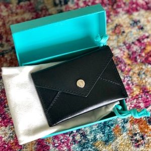 Tiffany & Co. Black Envelope-style Card Case